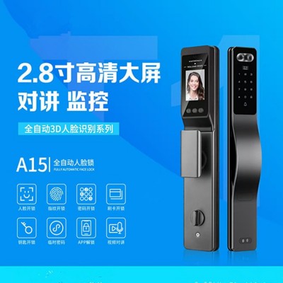 A15全自动智能锁 家用指纹锁人脸识别指纹锁防盗门智能门锁密码锁