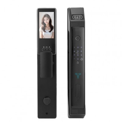 创新号3D人脸智能锁可视对讲猫眼电子密码锁全自动远程智能指纹锁图5