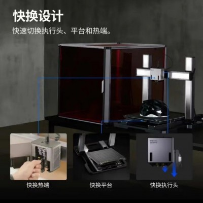 批发SNAPMAKERArtisan工匠三合一单头双喷3d打印激光200wCNC雕刻图2