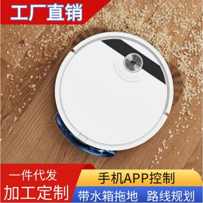 工厂直供跨境智能扫地机器人 家用自动扫吸拖三合一 带水箱吸尘器