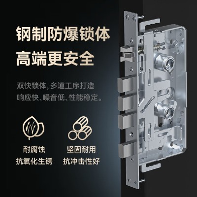 跨境专供涂鸦智能锁木门指纹智能门锁酒店公寓家用密码防盗门锁图2