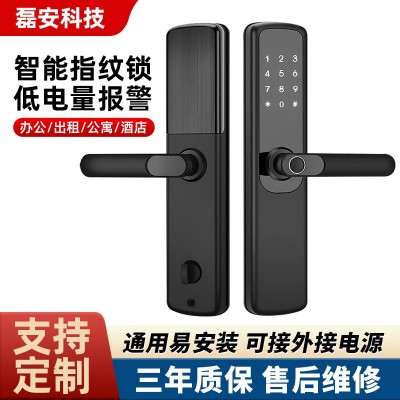 定制批发电子门锁酒店公寓民宿密码WiFi远程智能锁APP蓝牙指纹锁图2