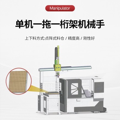 工业注塑协作单机一拖一桁架机械手上下料点阵式料仓机械手臂供应图3