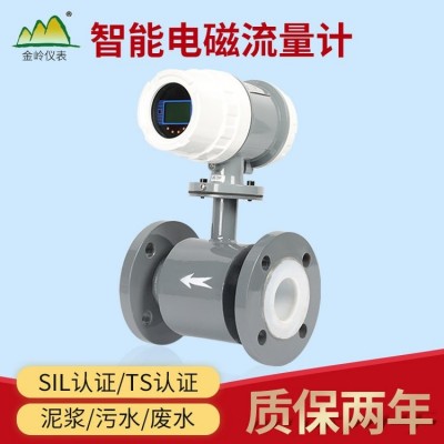 电磁流量计智能电磁数显流量计工业污水液体管道式一体测量计图2