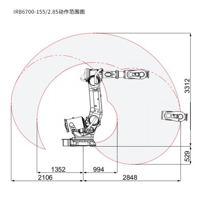 ABB六轴自由度机器人IRB6700搬运焊接打磨机械手上下料机械手臂图4