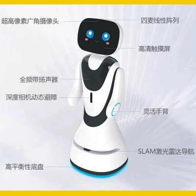 穿山甲小鱼智能迎宾酒店商务接待展厅讲解语音交互娱乐服务机器人