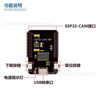 ESP32 CAM开发板 带OV2640模块 WIFI+蓝牙模块/CAM单 下载板图4