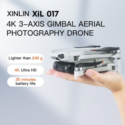 017无人机跨境迷你屏控249g高清航拍飞机4K三轴无刷云台rc drone