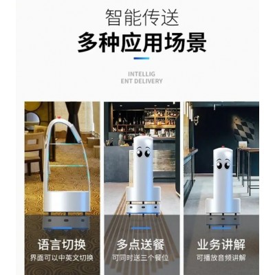 卡伊瓦无轨送餐机器人 全自动商用传送酒店多功能送餐图5