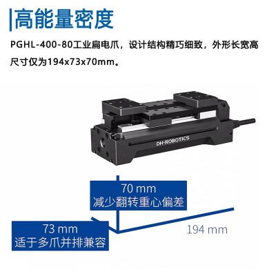 电动夹爪PGHL-400-80驱控一体/参数可调工业机器人锂 电池机械臂图4
