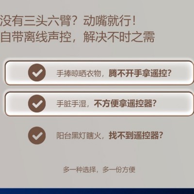 太太乐电动晾衣架铝合金烘干风干消毒自动升降智能隐形晾衣杆图3