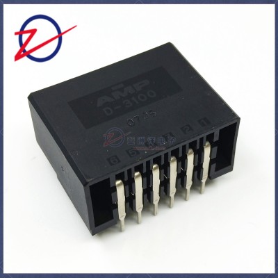178306-2连接器TE泰科3.81mm弯插D3100双排12pin针座