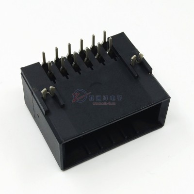 178306-2连接器TE泰科3.81mm弯插D3100双排12pin针座图2