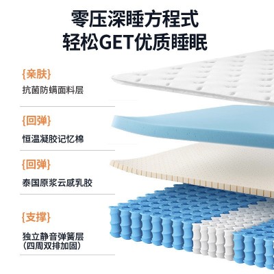 桐语特 白月光电动智能床垫家用多功能卧室双人独立弹簧电动床垫图3