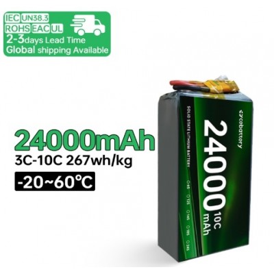 原装制造商 24000mAh 26000mah 6S 12S 18S 4.45V 快速交付半固态锂离子电池组适用于无人机
