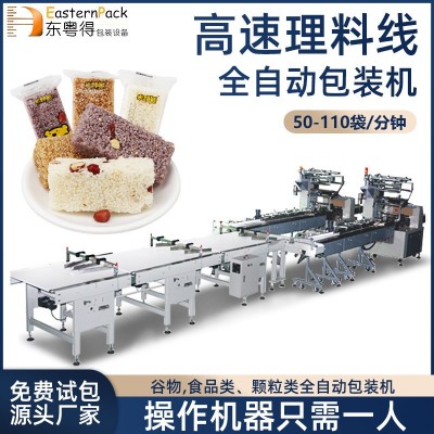全自动饼干理料线小米酥高速理料线月饼包装机食品枕式包装机图2