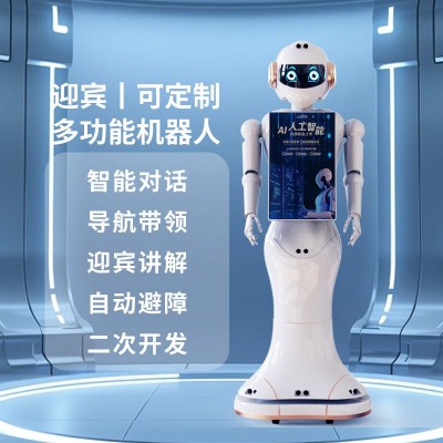 智能人形讲解接待引领迎宾机器人商用语音对话导购导览展馆医院