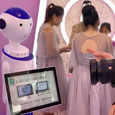 智能讲解接待带领迎宾机器人商用导购语音对话展厅展馆酒店商场图3