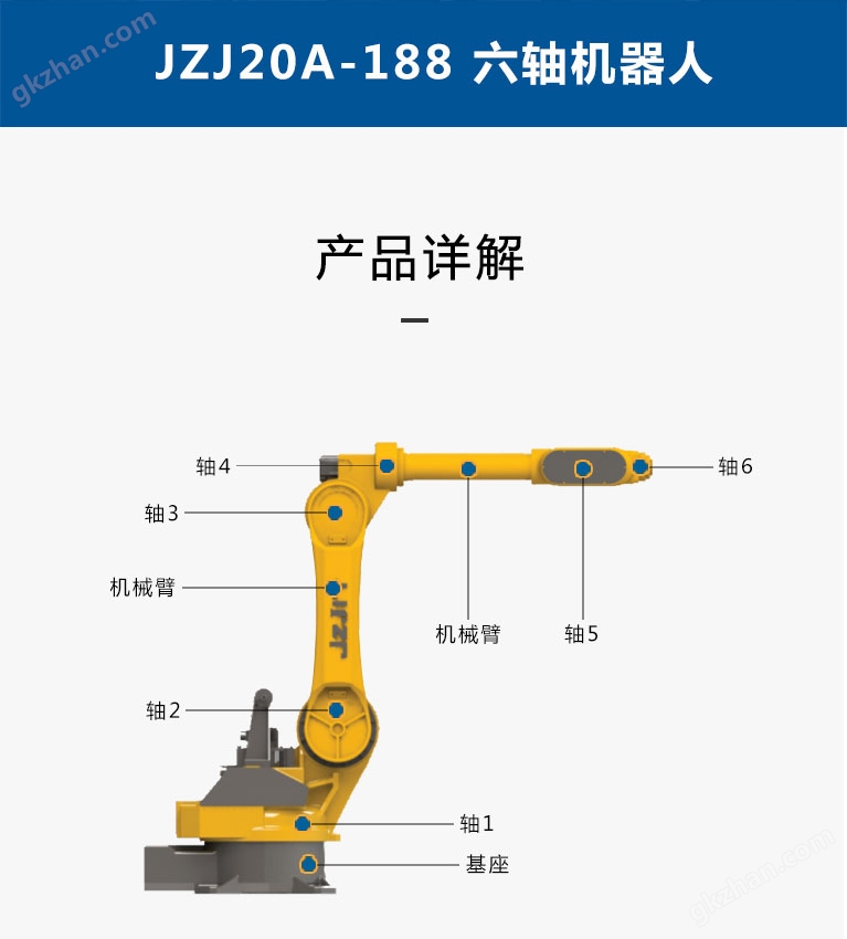 九众九机器人有限公司自动化机械手 20KG六轴码垛机器人