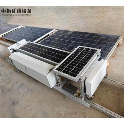 光伏板清洗机器人摆渡式 太阳能板清洁清洗机器工具接驳车式图2