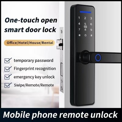 S811热销涂鸦通通app远程tuya指纹卡片密码钥匙开门Wifi智能门锁图2