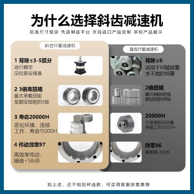 高精斜齿行星减速机高精度低背隙工业机器人专用减速器配伺服步进图4