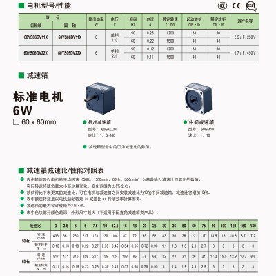 JSCC精研6W交流减速机电机配减速箱60YS06GV22X 单相220V 调速电机图4