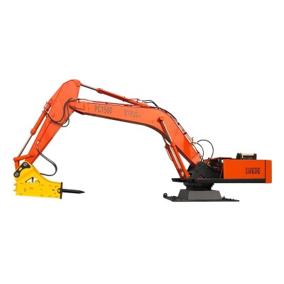 露天矿 大型岩石破碎机 PC1550矿用固定式液压破碎锤图3