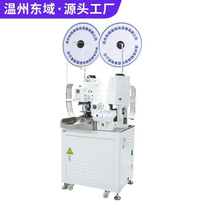 全自动双头端子机单线并线连剥带打 切断剥皮打端压接压着一体机图5