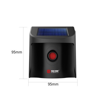 太阳能无线红外探测器报警器 室外人体红外感应家用报警灯防盗图5