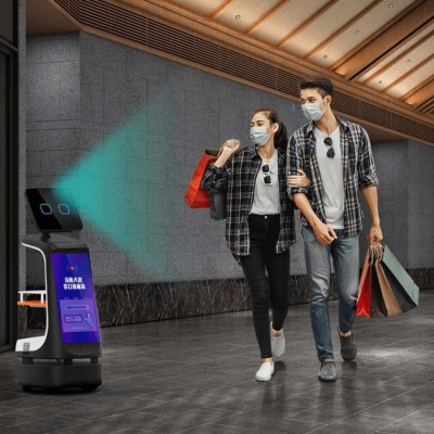 洛必德智能迎宾机器人工厂电子厂配送语音对话引*领讲解自主乘梯图3