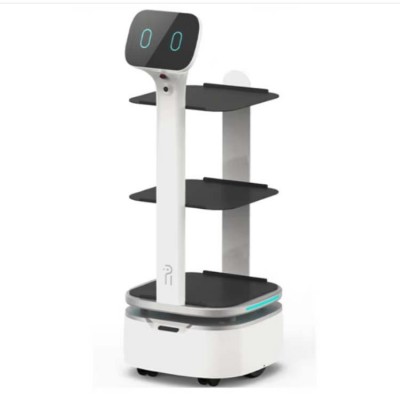 洛必德酒店餐厅智能送餐机器人工厂，电子厂配送传菜端菜上菜送菜图4