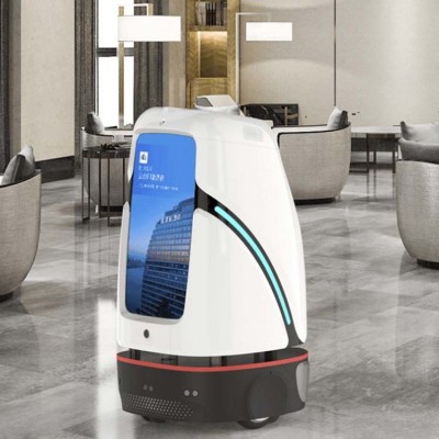 洛必德酒店智能服务机器人工厂，电子厂配送自动乘梯 迎宾带路 外图2