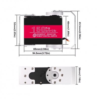 RDS51150 150KG双轴舵机 DS51150数字大扭力 高精度 达盛DSservo图2