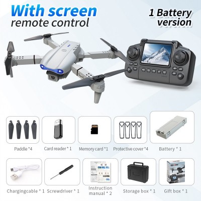 跨境E99PRO屏控无人机折叠带光流航拍四轴飞行器E88遥控飞机Drone图2