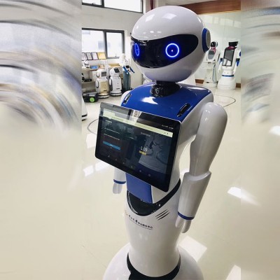 询问答主动迎宾人脸识别语音交互讲解前台接待机器图4