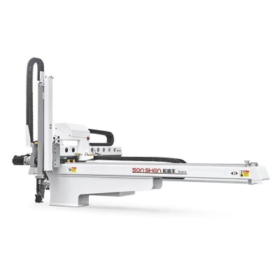 轻型全开放式牛头机械手 卧式注塑机用上下料机械手图5