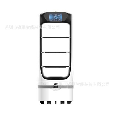 单层承重10kg智能餐饮机器人餐厅酒店有轨送餐机器人图5