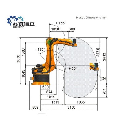 库卡卸码垛机器人Kuka高负载300kg四轴码垛机器人图3