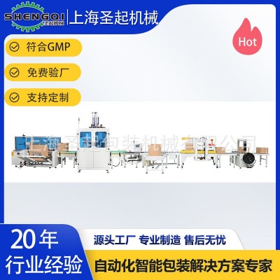 上海源头厂家食用油橄榄油植物油调味品自动开箱装箱封箱码垛系统图2