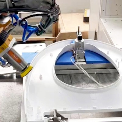 大儒科技DFC力控系统柔性打磨卫浴盖板批量生产浴盆机器人机械手图2