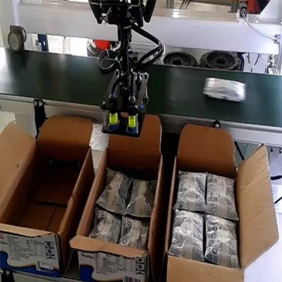 并联机器人食品装箱应用案例DELTA工业机器人高速抓放排列机械手