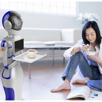 服务员智能传送餐厅酒店吸引饭店机器人人气送餐避障欢欢对话图5