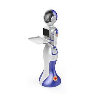 服务员智能传送餐厅酒店吸引饭店机器人人气送餐避障欢欢对话