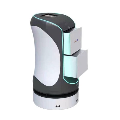 送货送餐专用客房AI学校酒店服务送物接待配送智能宣传机器人图2