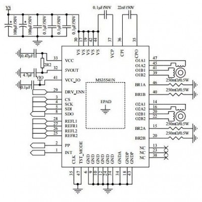 MS35541 瑞盟双通道两相步进电机驱动芯片高精度 自动加减速QFN48