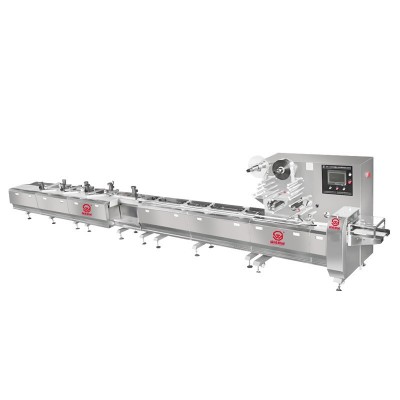 全自动理料包装生产线 燕麦条沙琪玛枕式包装机麻辣块高速理料线图5