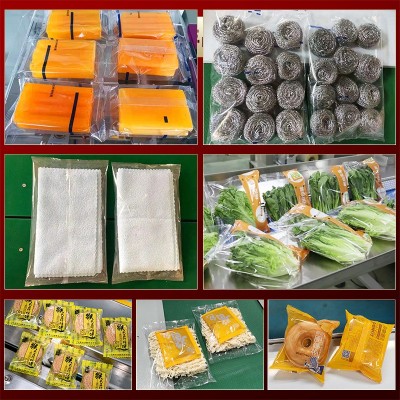 全自动蔬菜枕式包装机月饼饼干瓜果打孔带托盘套袋机生鲜打包机图3