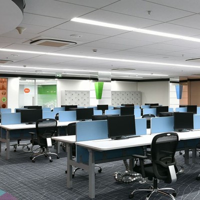 畅腾电动升降桌 双人对向 升降办公桌 四脚同步 升降办公电脑桌图4