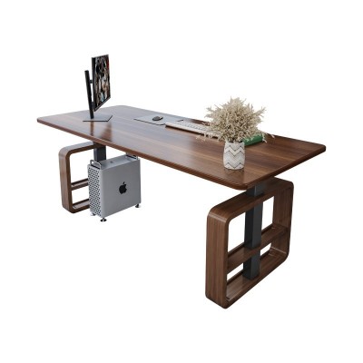 畅腾白蜡木实木电动升降桌可调节高度升降办公桌大班桌老板经理桌图4